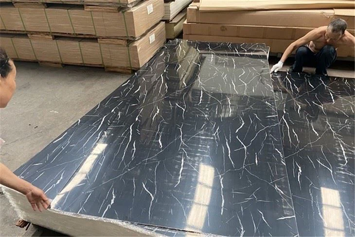 black pvc marble